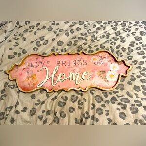 Pink and Gold Decorative Wall Sign